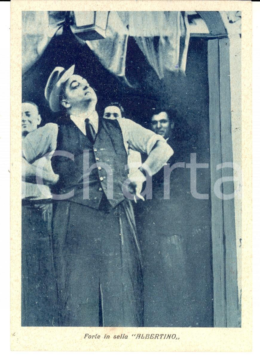 Cartolina originale da collezione 1938 CINEMA Forza in sella ALBERTINO Cartolina postale FG VG RARA 1