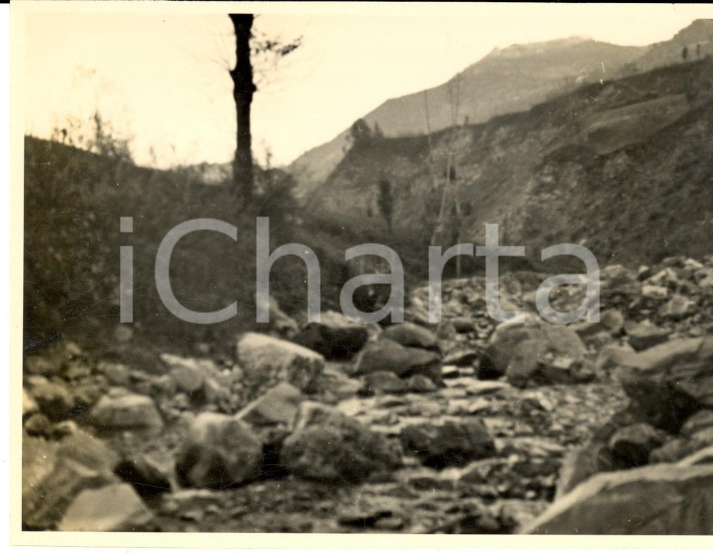 Fotografia d epoca originale 1925 ca BRALLO DI PREGOLA PV Veduta del torrente MONTAGNOLA Foto artistica 1