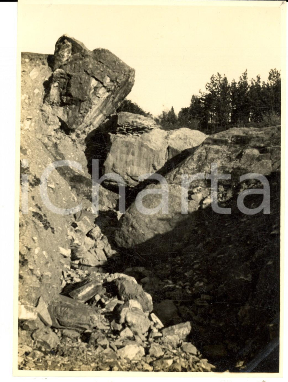 Fotografia d'epoca originale 1925 STRADA DEL BRALLO (PV) Scorcio del FOSSO DELLA VALLE *Foto artistica 1
