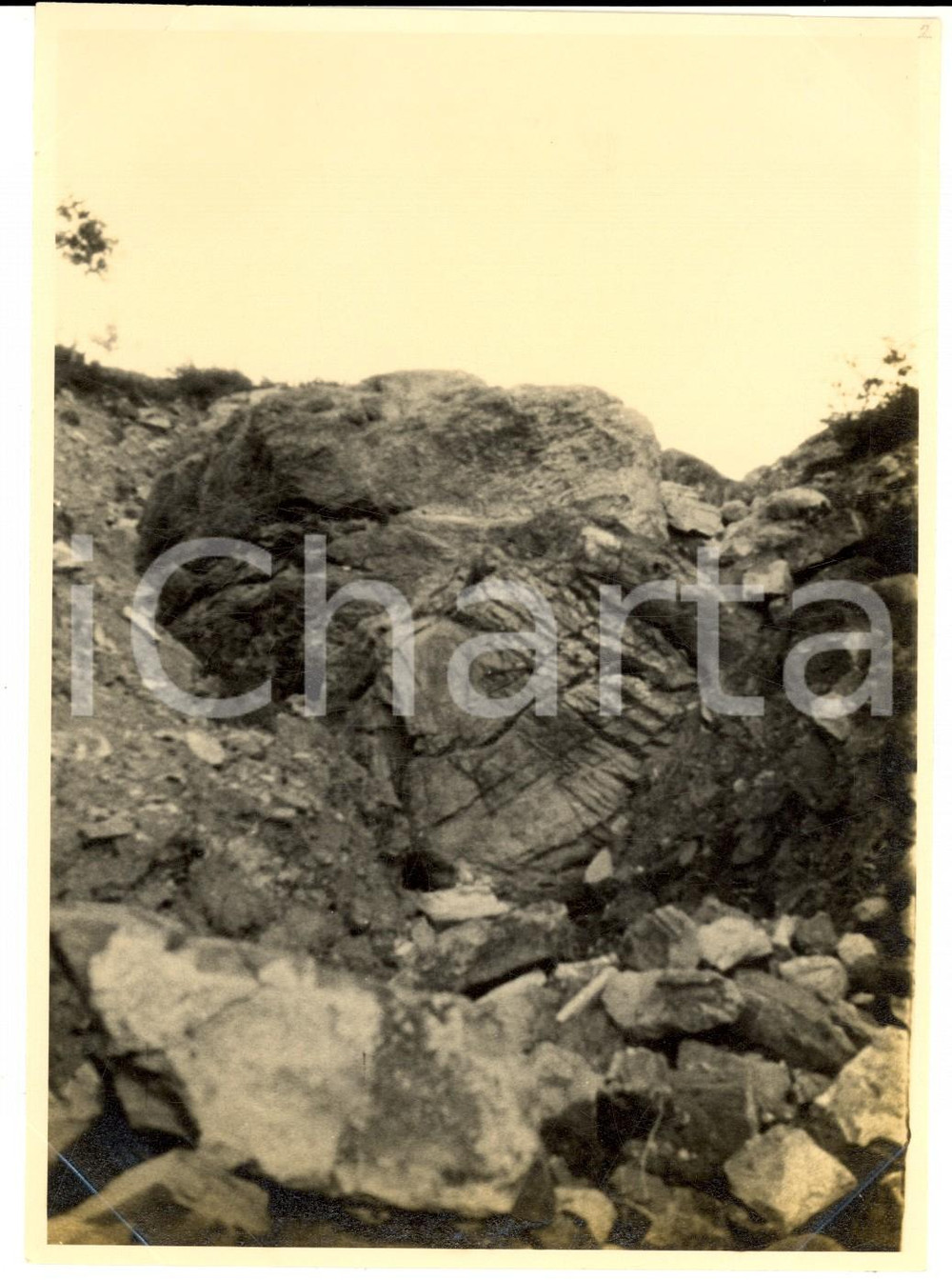 Fotografia d'epoca originale 1925 STRADA DEL BRALLO (PV) Scorcio del FOSSO DELLA VALLE *Fotografia artistica 1
