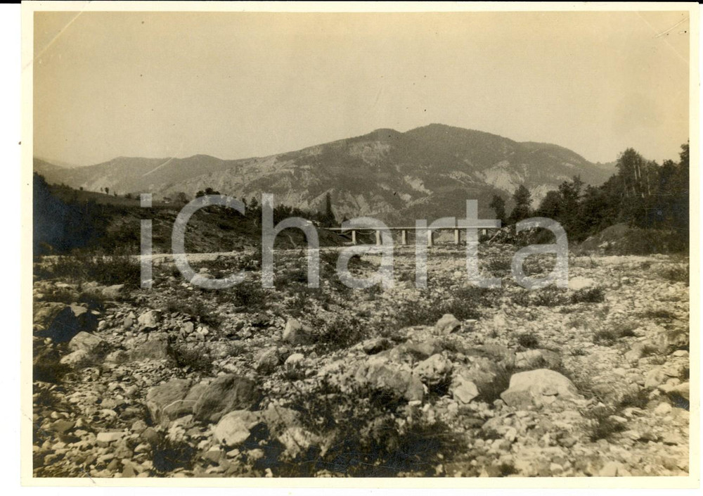 Fotografia d epoca originale 1925 ca STRADA DEL BRALLO Veduta del torrente ARONCHIO Fotografia artistica 1