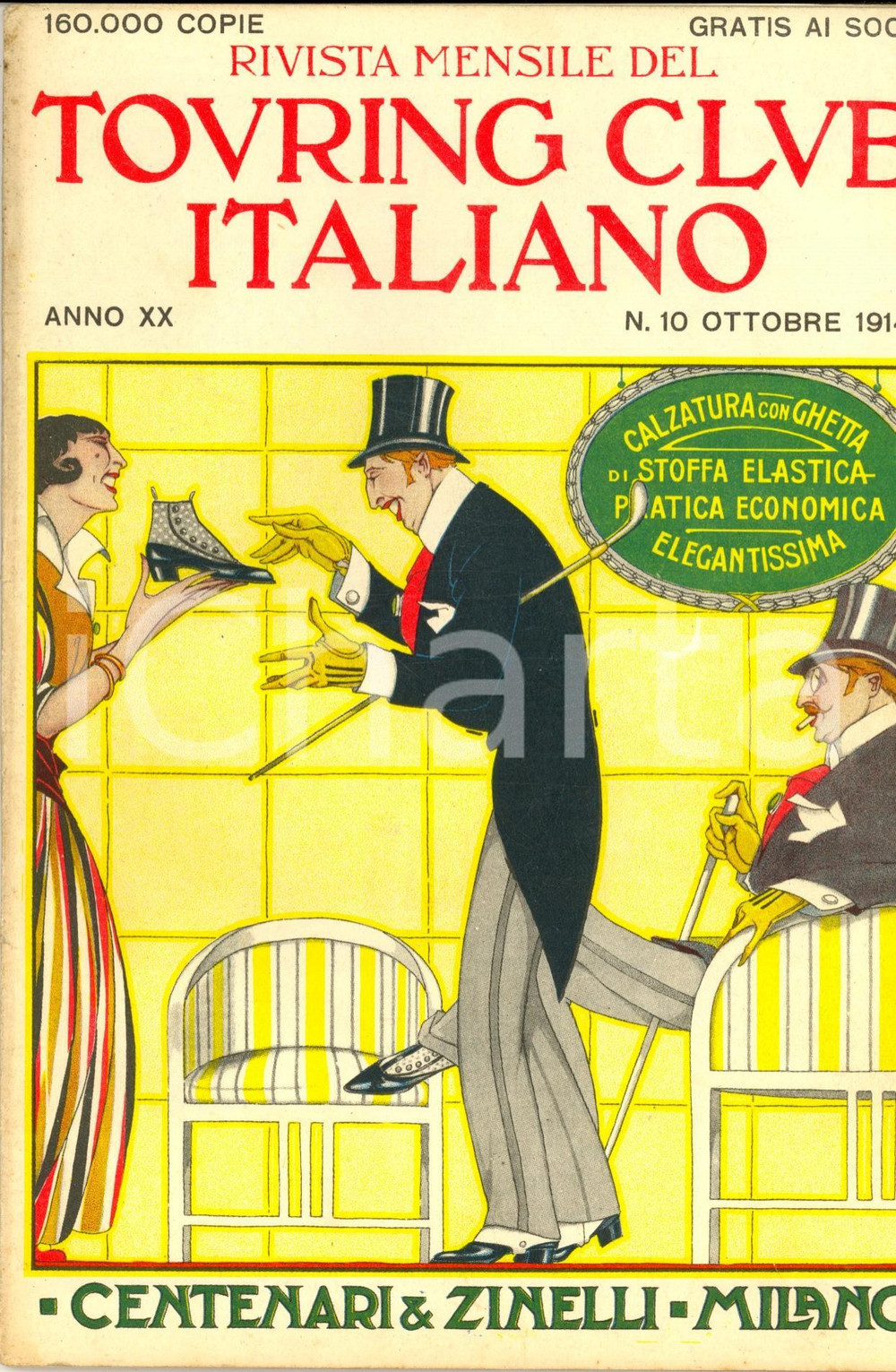 Giornale, rivista storica 1914 TOURING CLUB ITALIANO Prosciugamento della Dora Baltea *Anno XX nÂ° 10 1