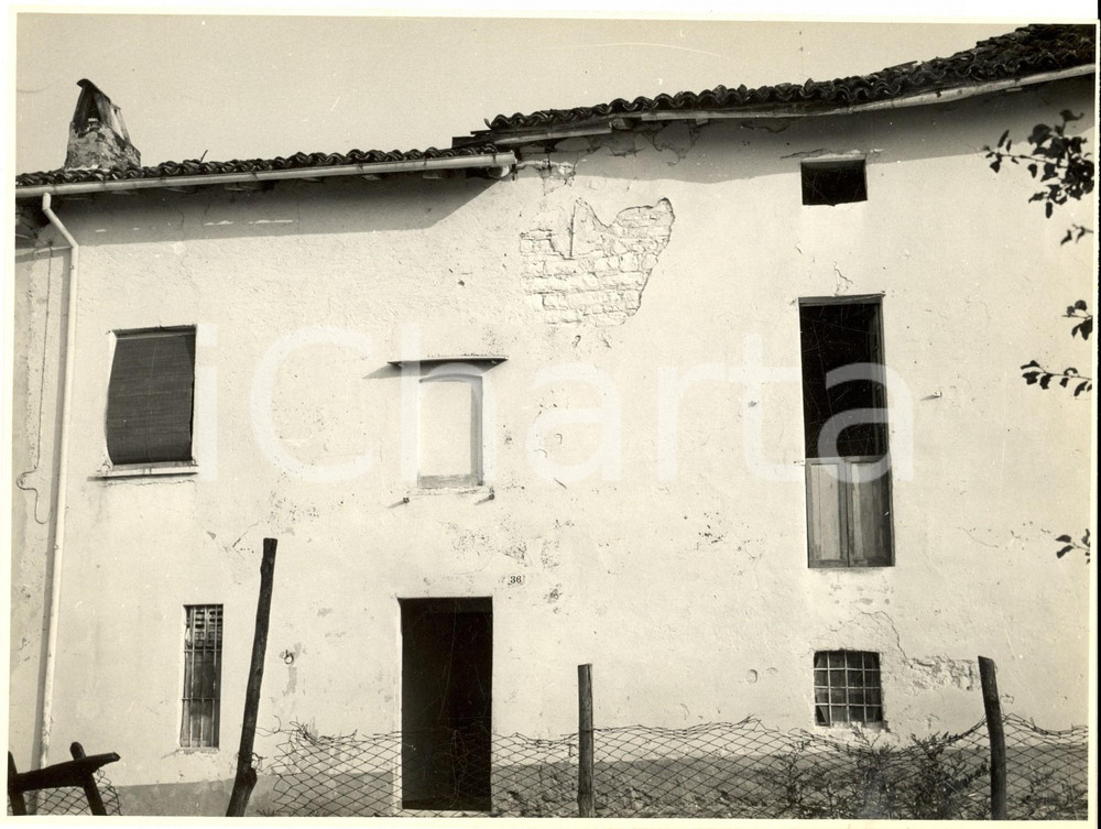 Fotografia d'epoca originale 1950 ca DONELASCO (PV) Veduta esterna della canonica *Fotografia ARTISTICA 1