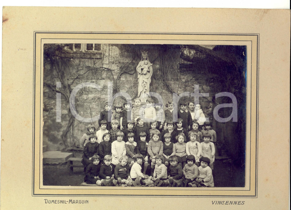 Fotografia d epoca originale 1940 ca VINCENNES F Classe d  école élémentaire Photo DUMESNILMARGUIN 1