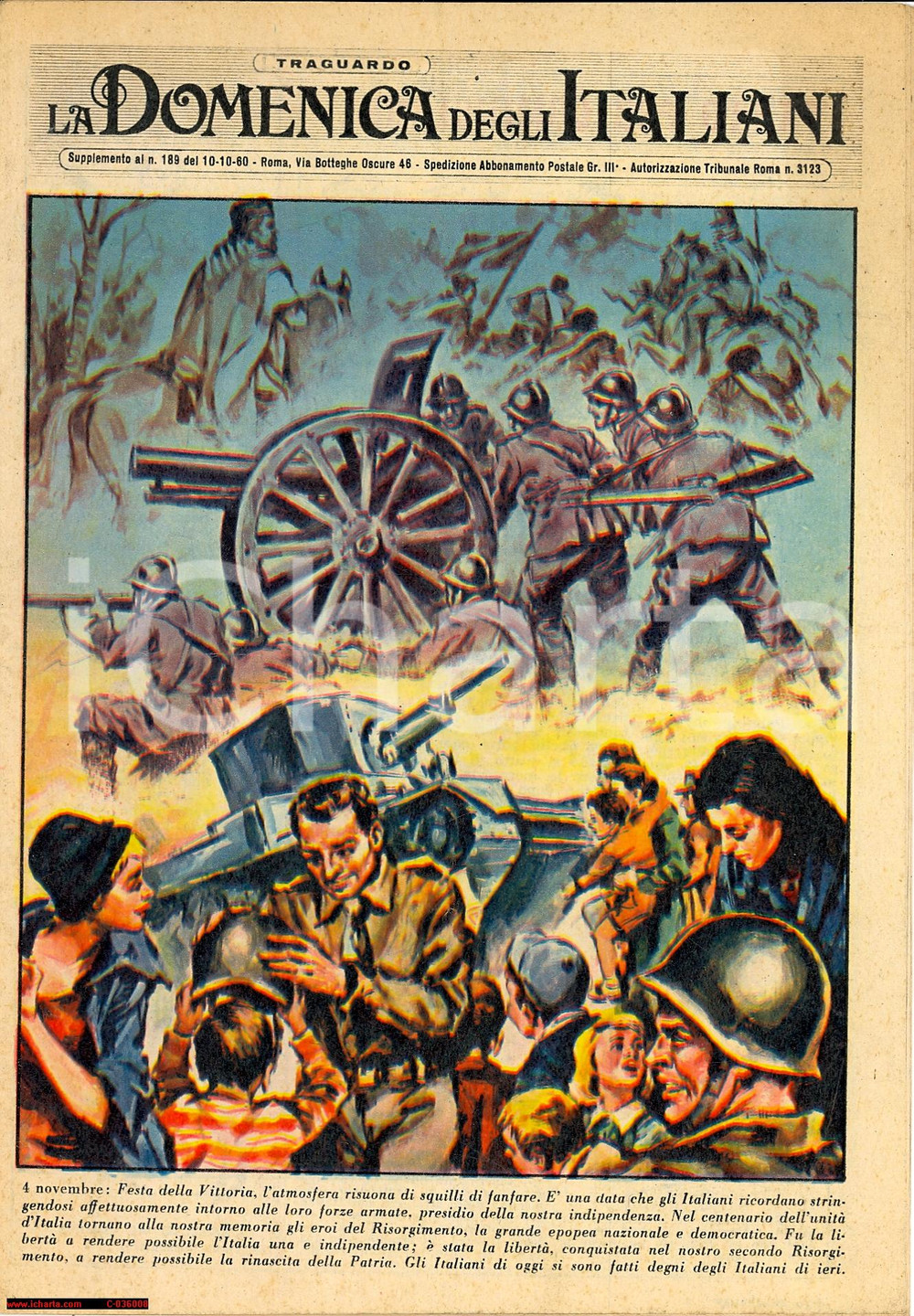 Oggetto da collezione cartaceo 1960 La Domenica degli Italiani - Propaganda DC 1
