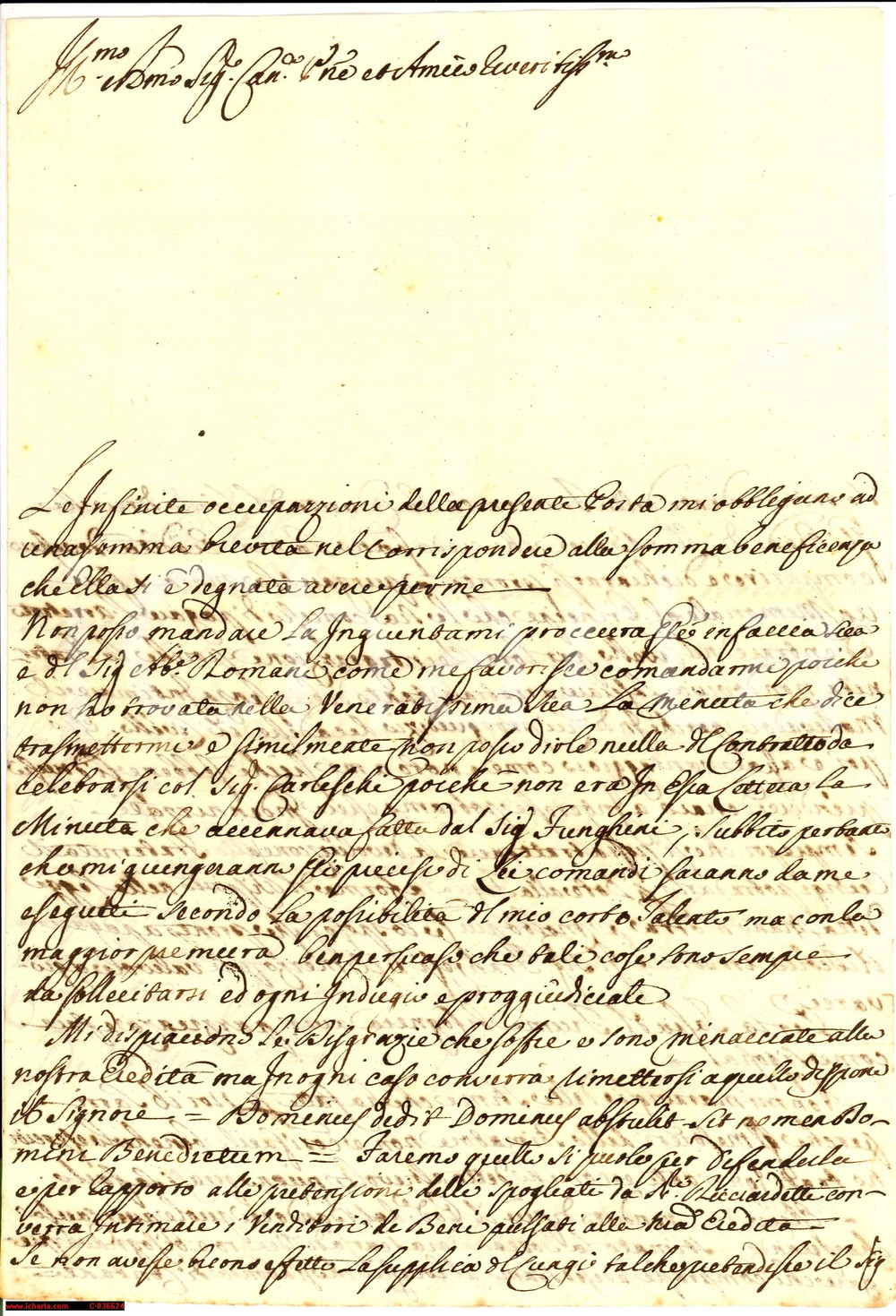 Manoscritto, lettera originale 1771 VOLTERRA Lettera autografa del VESCOVO ereditÃ  1