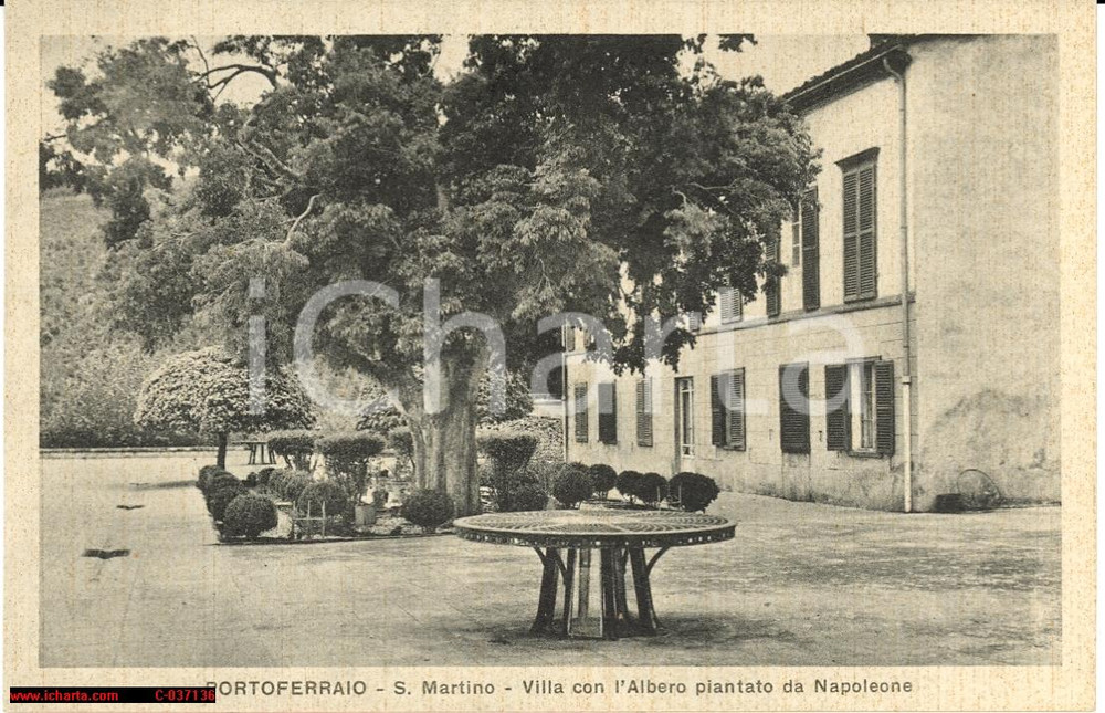 Cartolina originale da collezione 1925 Portoferraio, Villa S. Martino *Napoleone 1