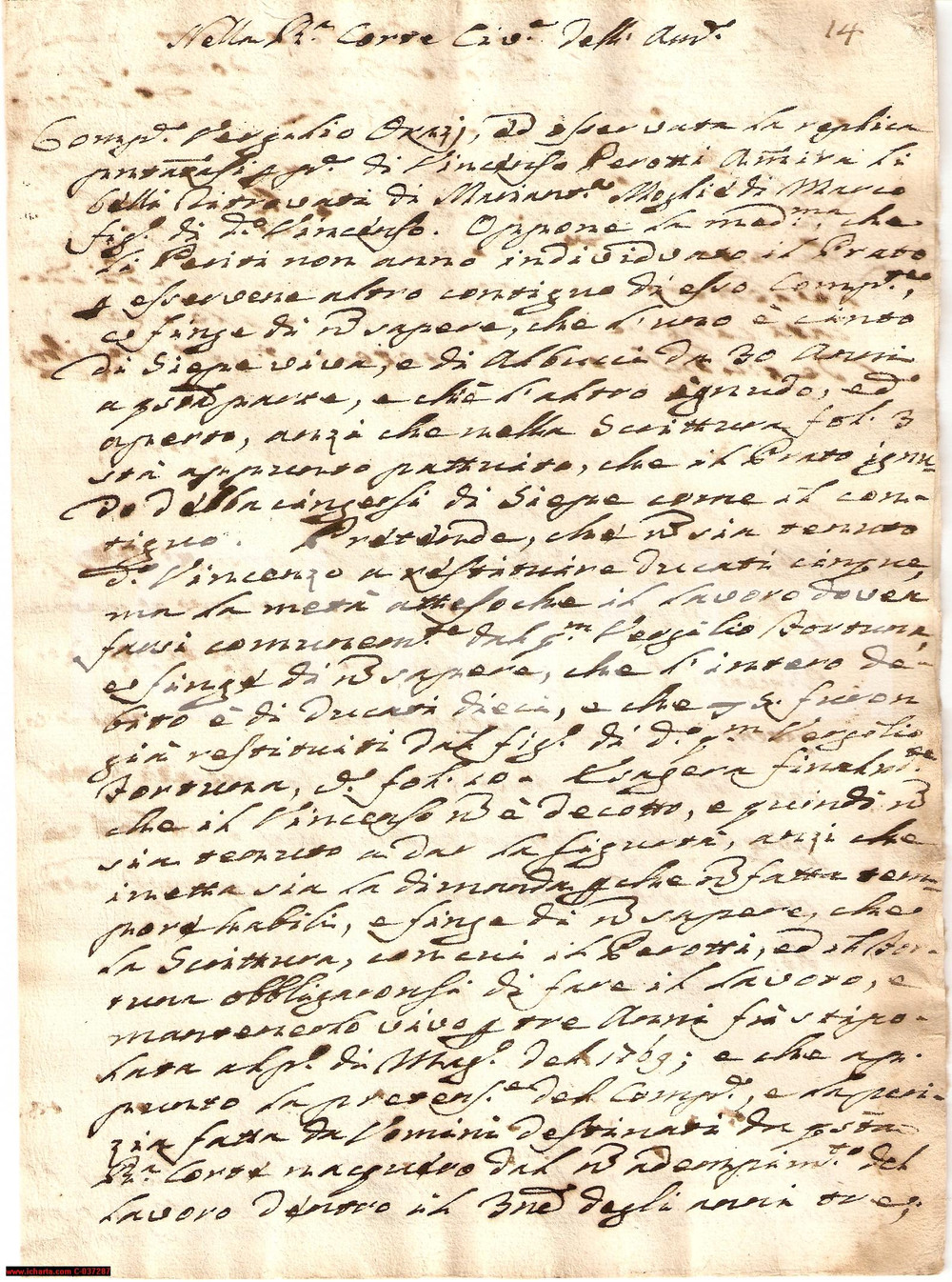Documento originale, autentico 1773 AMATRICE (RI) Vincenzo PEROTTI non cura le siepi 1