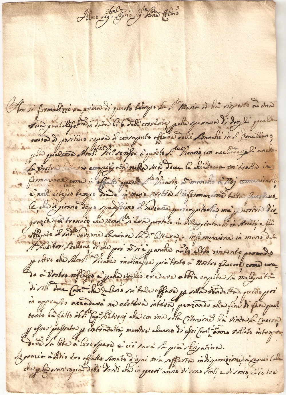 Manoscritto, lettera originale 1768 TREVI PG Vado morendo con dolore di pellagra Autografo Niccolò ARREDI 1