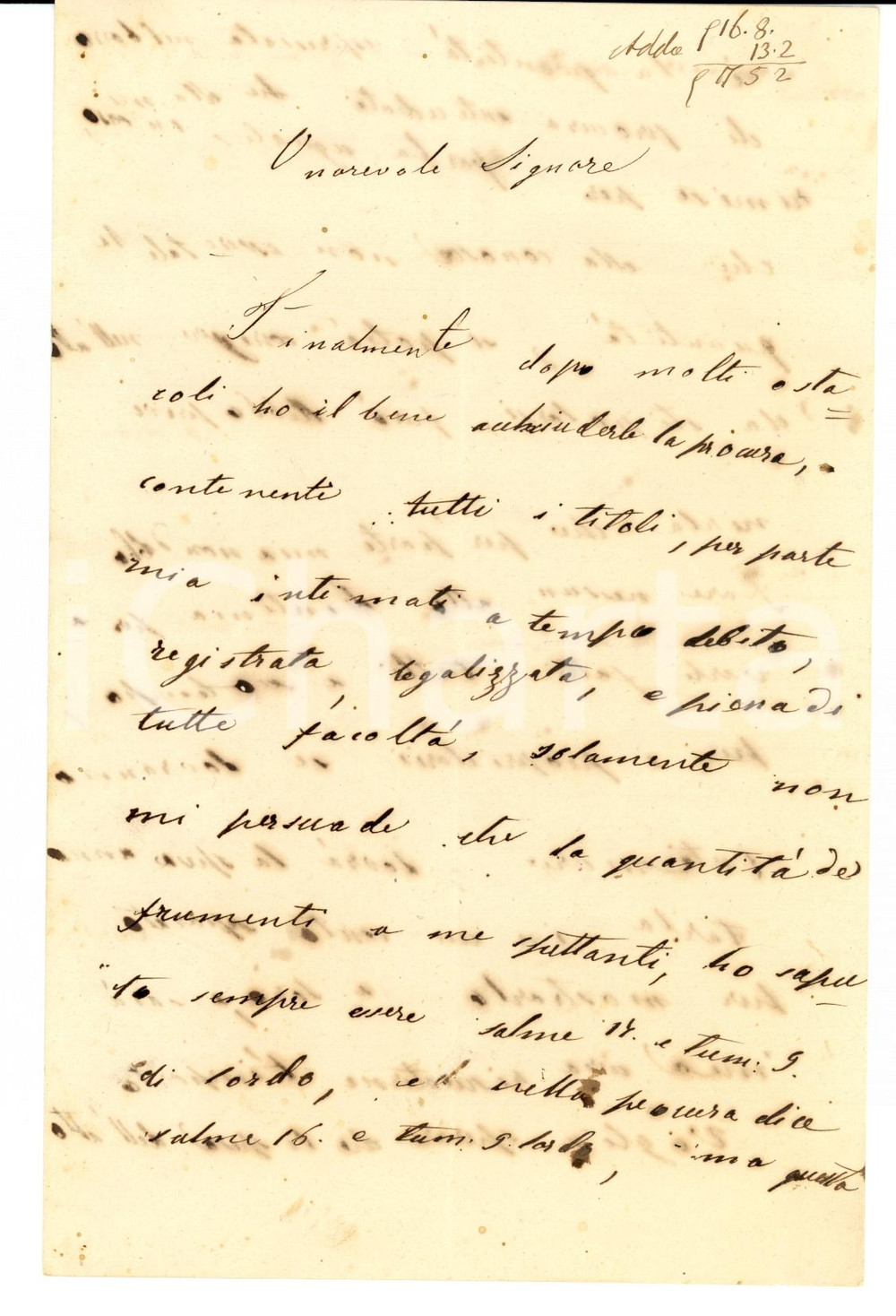 Documento originale, autentico 1886 PALERMO Suor Maria Caterina CRESCENTI provvede ai nipoti prima della morte 1