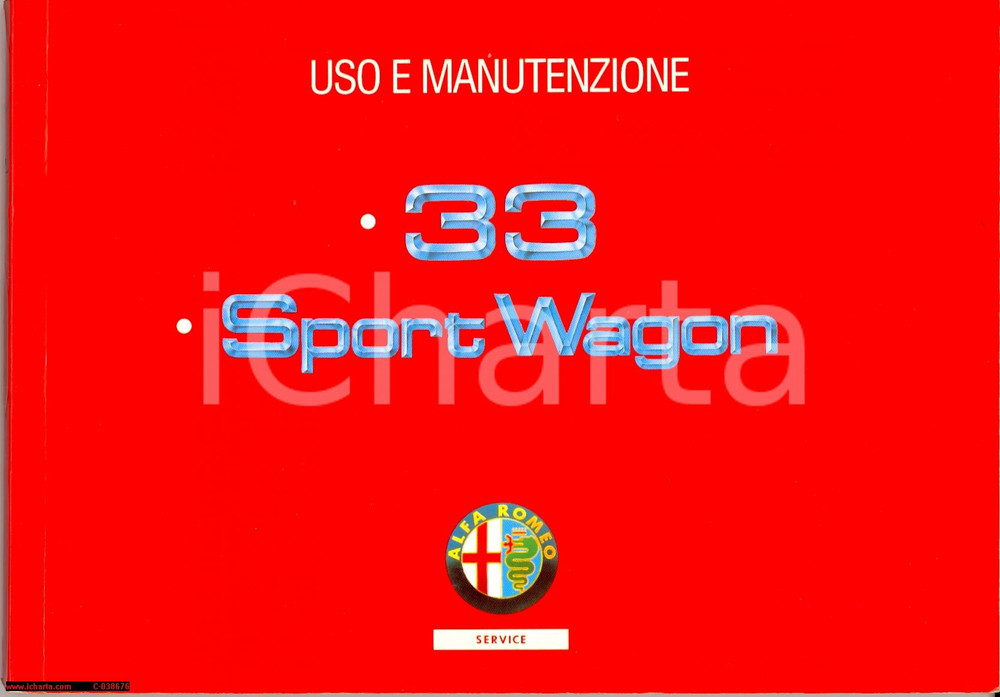 Materiale pubblicitario d’epoca 1992 ALFA ROMEO Manuale istruzioni 33 SPORT WAGON 1