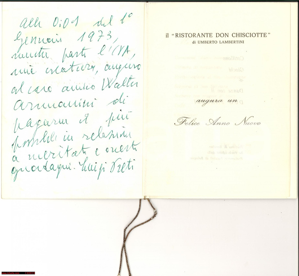 Autografo originale 1972 Ministro LUIGI PRETI loda introduz. IVA autografo 1