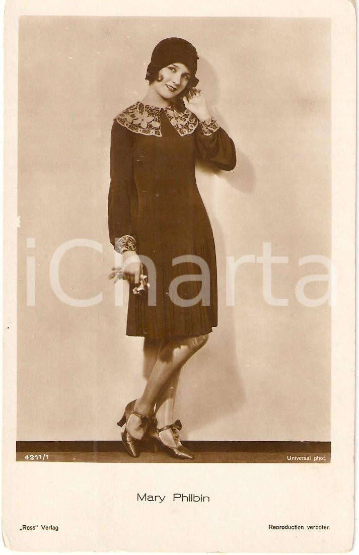 Cartolina originale da collezione 1930 ca CINEMA Portrait Mary PHILBIN Actress UNIVERSAL Cartolina FP NV 1
