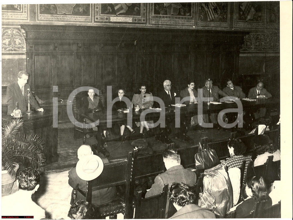 Fotografia d epoca originale 1952 PESCARA Giuria Premio letterario D ANNUNZIO Francesco Flora Foto 1