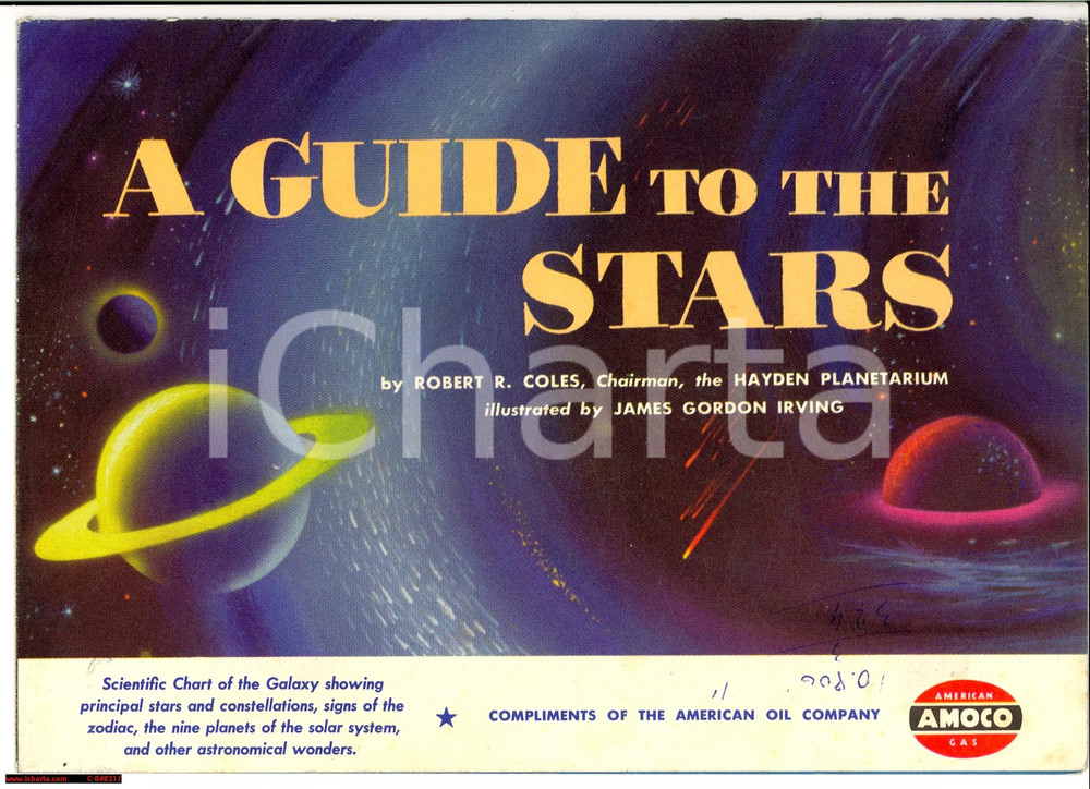 Materiale pubblicitario d’epoca 1951 PERMALUBE Oil  A guide to the stars - AMOCO GAS 1