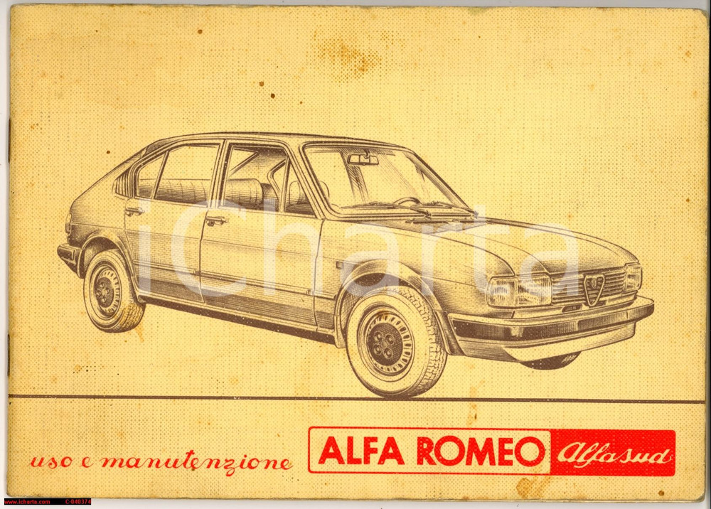 Materiale pubblicitario d’epoca 1980 ALFA ROMEO Libretto uso e manutenzione ALFASUD 1