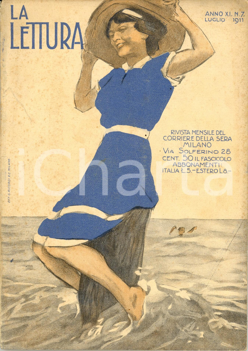 Giornale, rivista storica 1911 LA LETTURA Camorra e albanesi d'Italia *Rivista ILLUSTRATA Anno XI nÂ°7 1