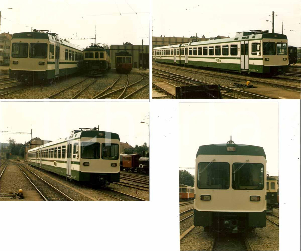 Fotografia d'epoca originale 1985 ca SVIZZERA Chemin de Fer Lausanne-Echallens-Bercher LEB Treno LOTTO 4 Foto 1