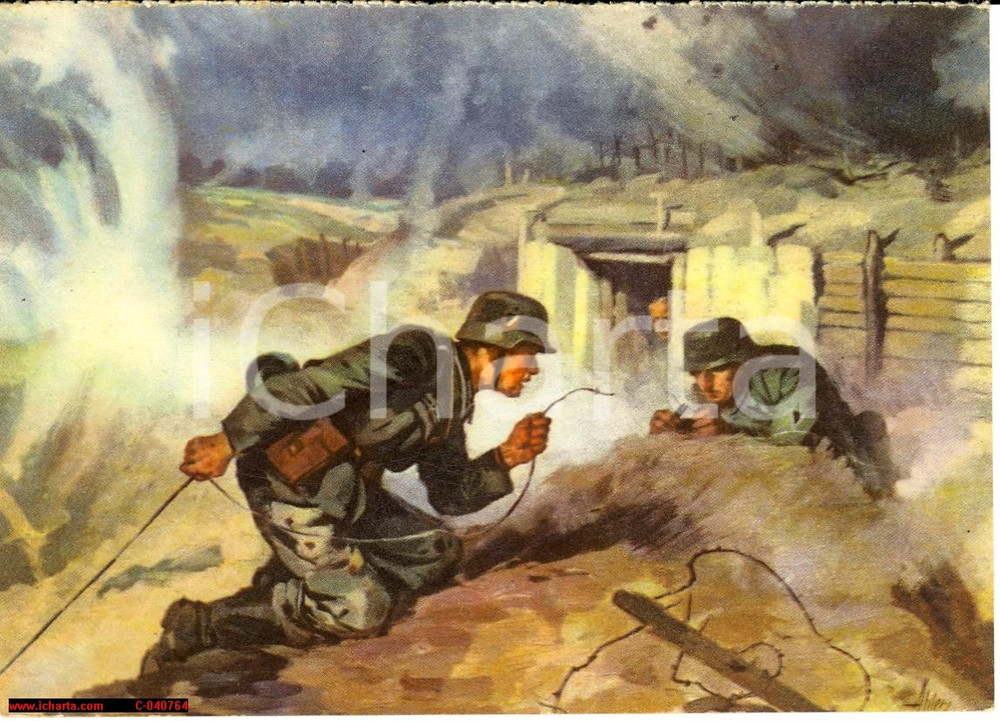 Cartolina originale da collezione 1941 - WW2, Ahlers, Weygan Linie, Wandkalender 1