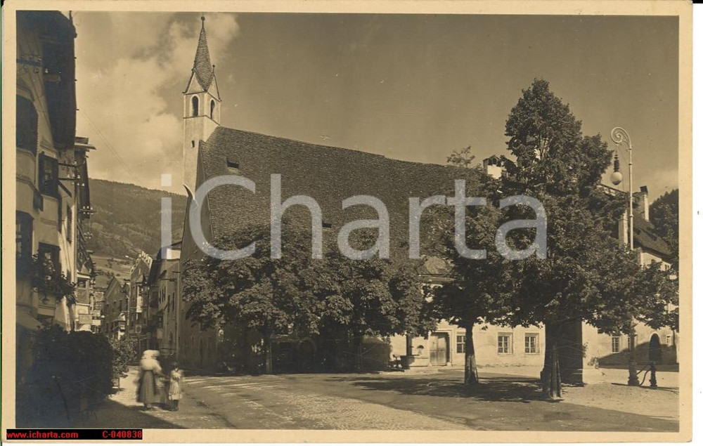 Cartolina originale da collezione 1926 Vipiteno Sterzing - Piazza animata *Veduta NV 1