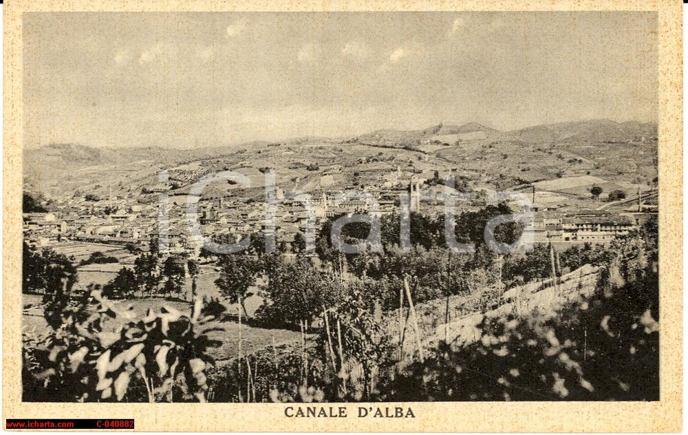 Cartolina originale da collezione 1930 Canale d Alba  Bel panorama d epoca FP NV 1