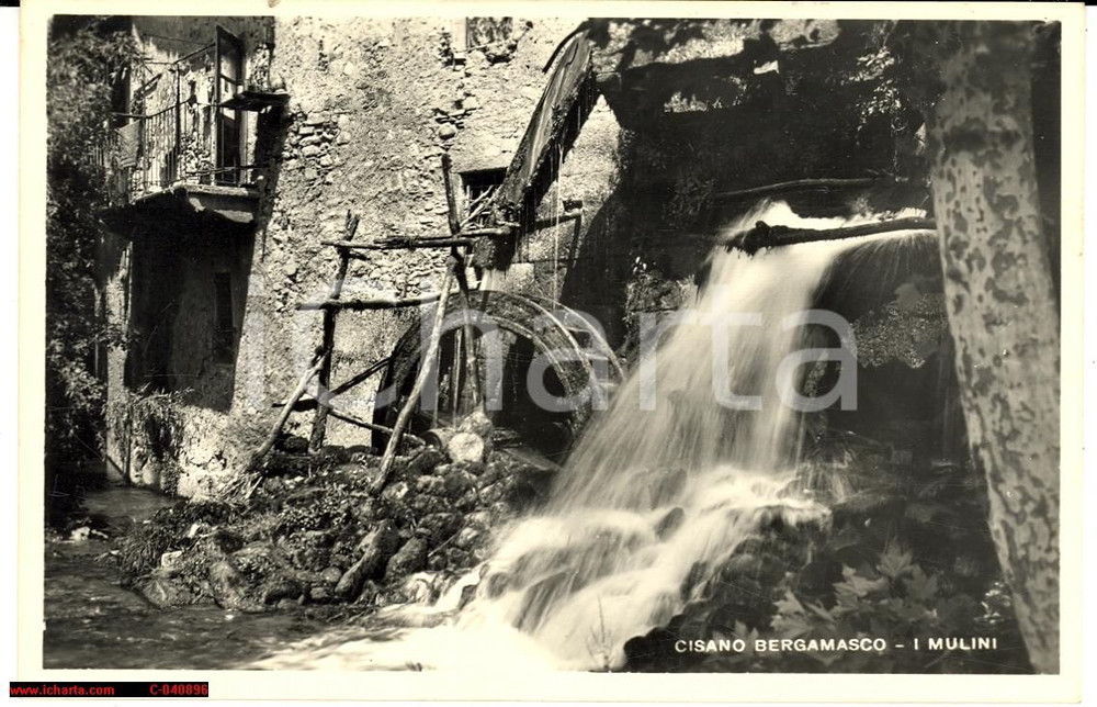 Cartolina originale da collezione 1940 Cisano Bergamasco  Veduta dei Mulini FP NV 1
