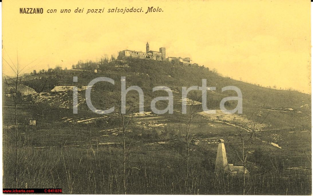 Cartolina originale da collezione 1925 RIVANAZZANO PV Pozzi salsojodici NV FP 1