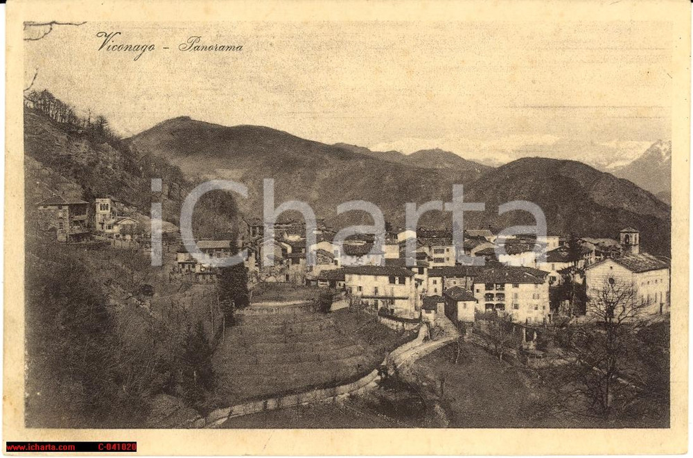 Cartolina originale da collezione 1927 VICONAGO Albergo Ristorante Nuovo Panorama 1