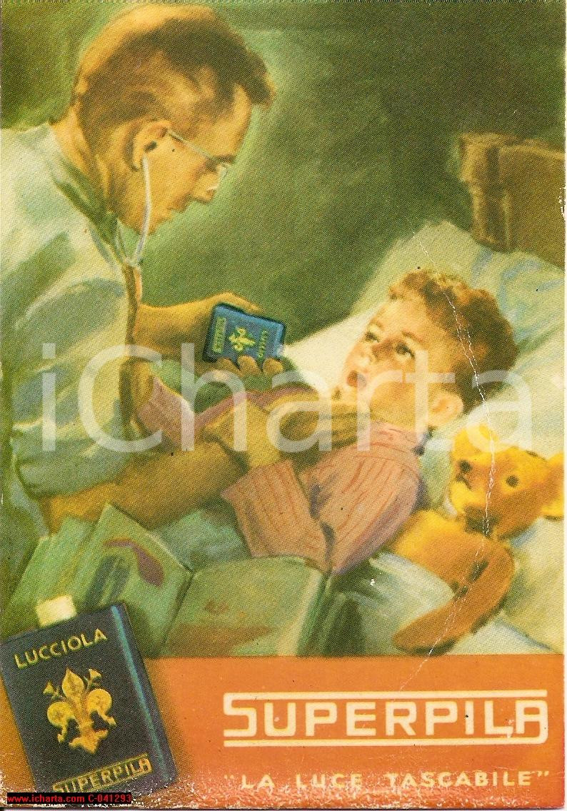 Cartolina originale da collezione 1970 circa SUPERPILA La luce tascabile ILLUSTRATA FG NV 1