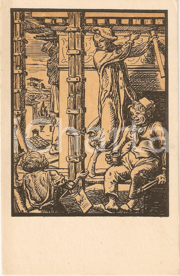 Cartolina originale da collezione 1930 ROMA serie artigiani d Italia i PITTORI FP NV 1