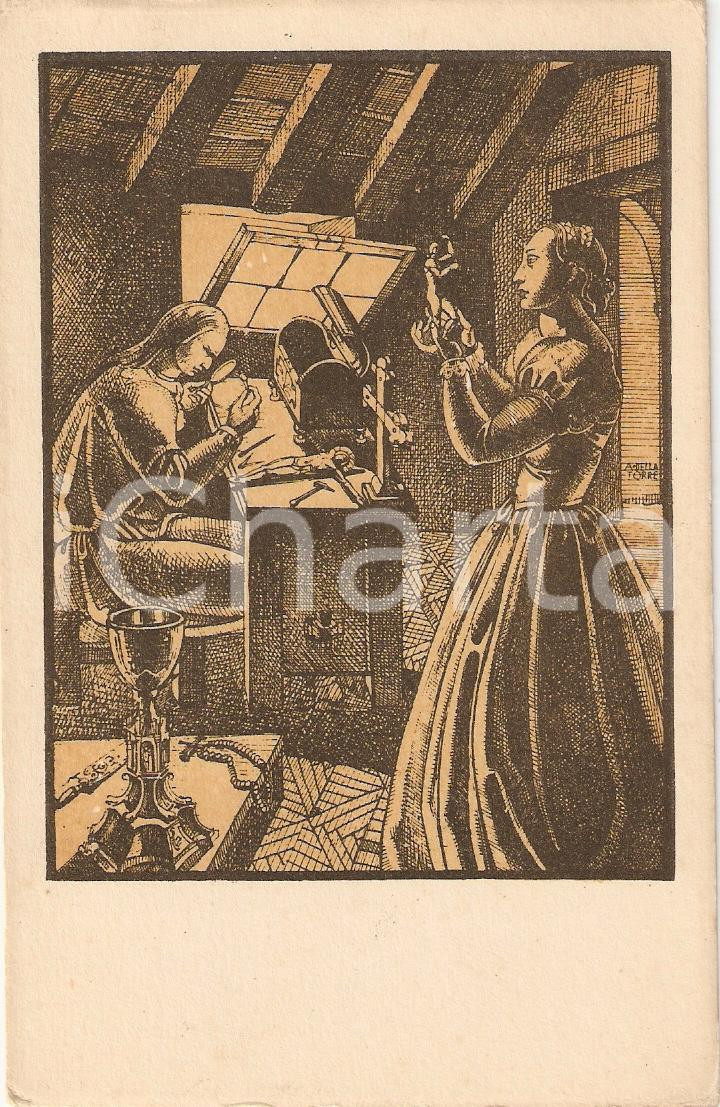 Cartolina originale da collezione 1930 ROMA serie artigiani d Italia l ORAFO FP NV 1
