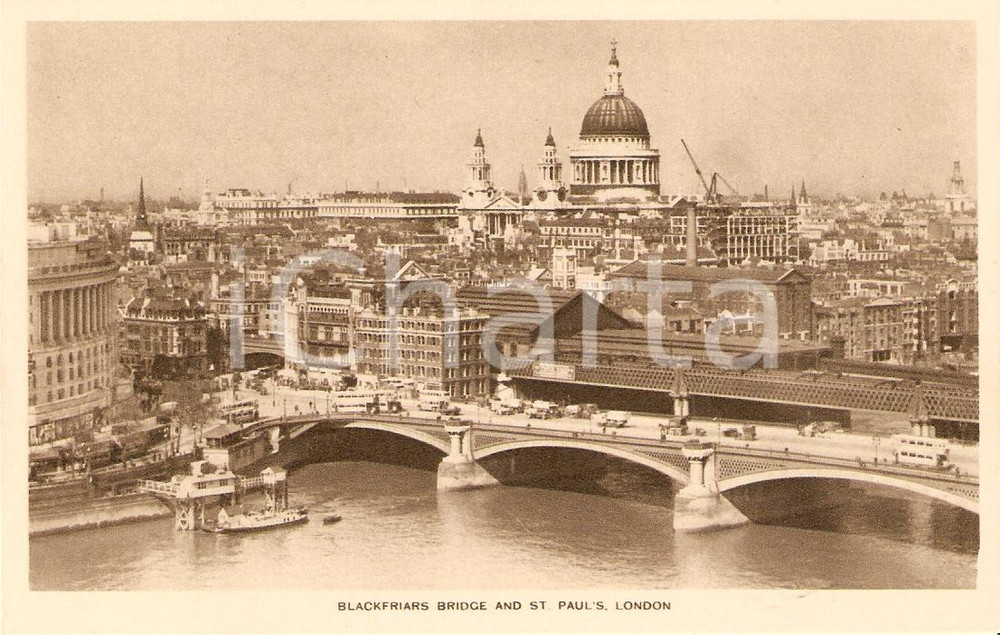 Cartolina originale da collezione 1925 LONDRA cartolina BLACKFRIARS BRIDGE FP NV animata 1