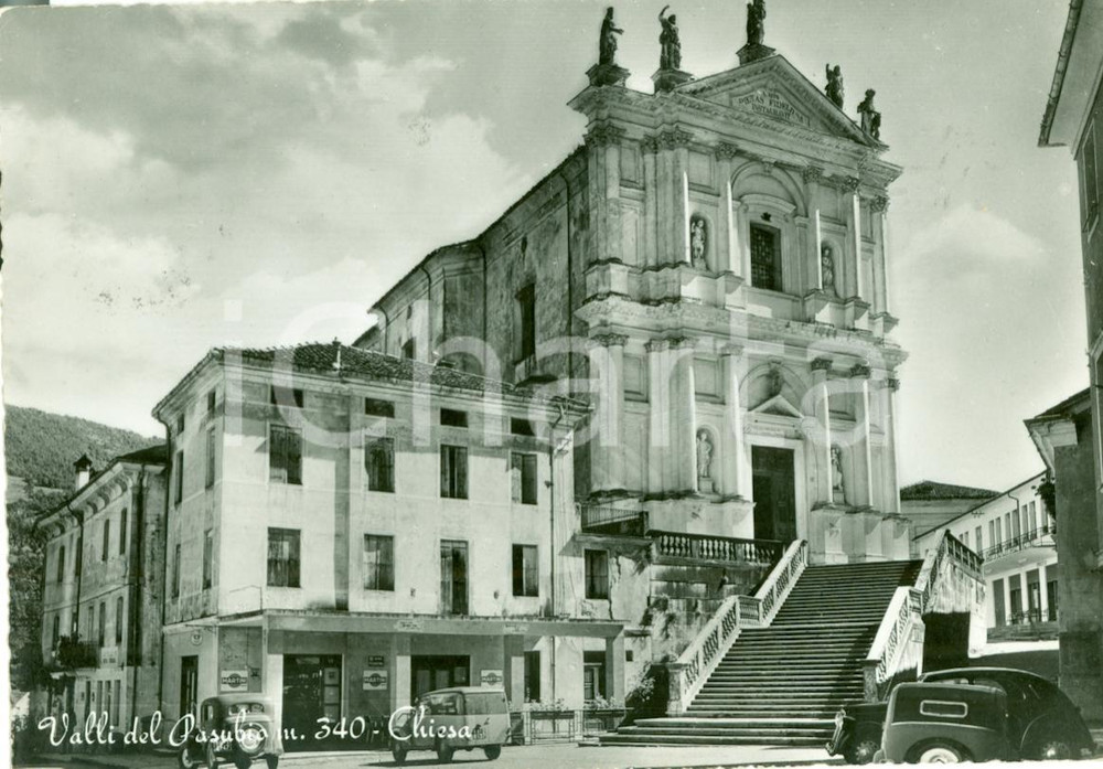 Cartolina originale da collezione 1960 ca VALLI DEL PASUBIO (VI) Chiesa parrocchiale FG 1