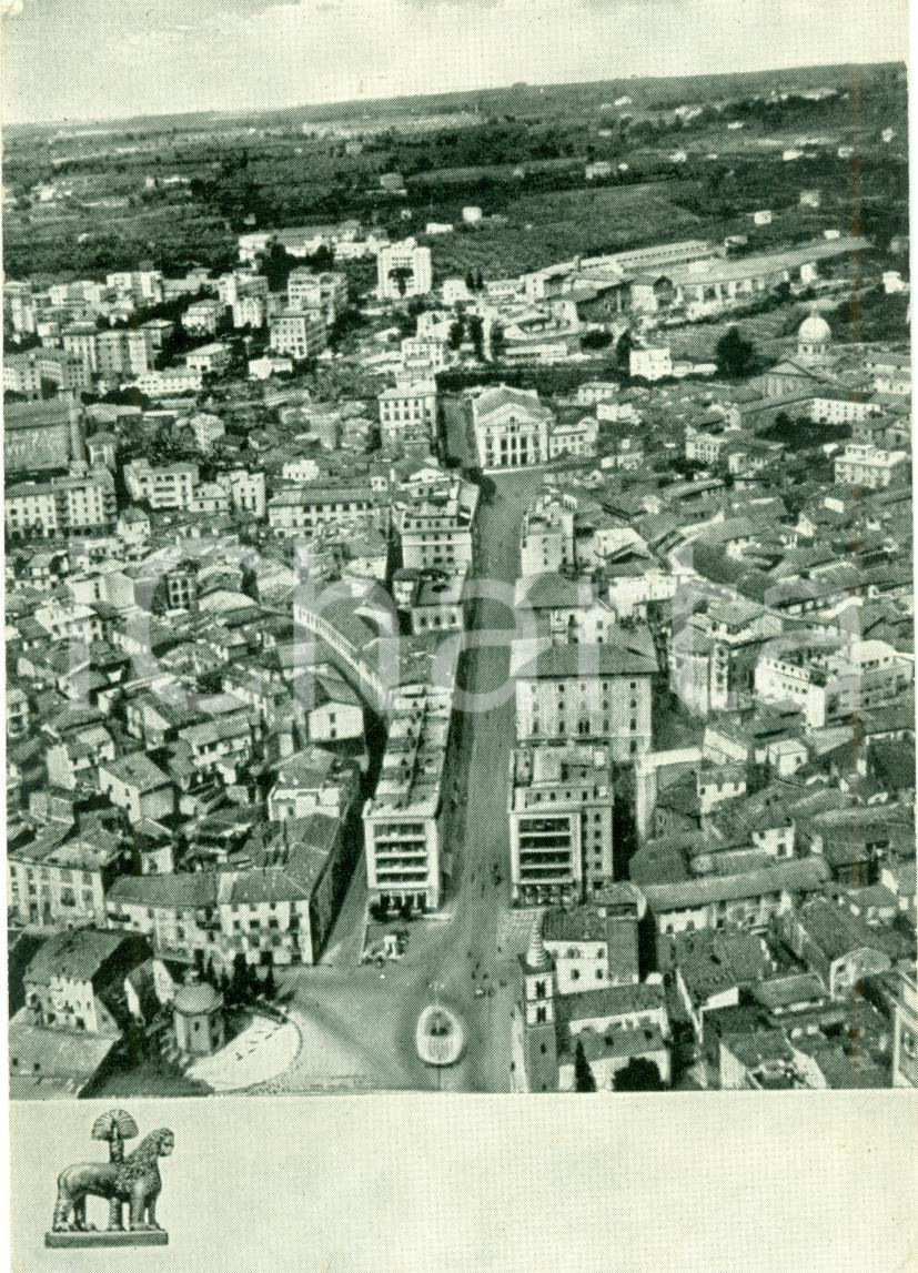 Cartolina originale da collezione 1967 VITERBO Veduta della cittÃ  dall'aereo Cartolina VG 1