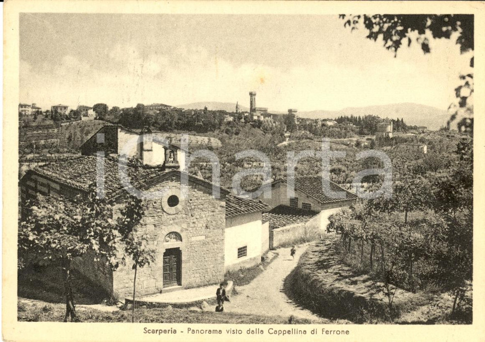 Cartolina originale da collezione 1951 SCARPERIA FI Panorama da cappellina di FERRONE 1