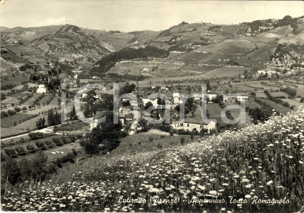 Cartolina originale da collezione 1956 MARRADI (FI) Panorama dell'Appennino di LUTIRANO 1