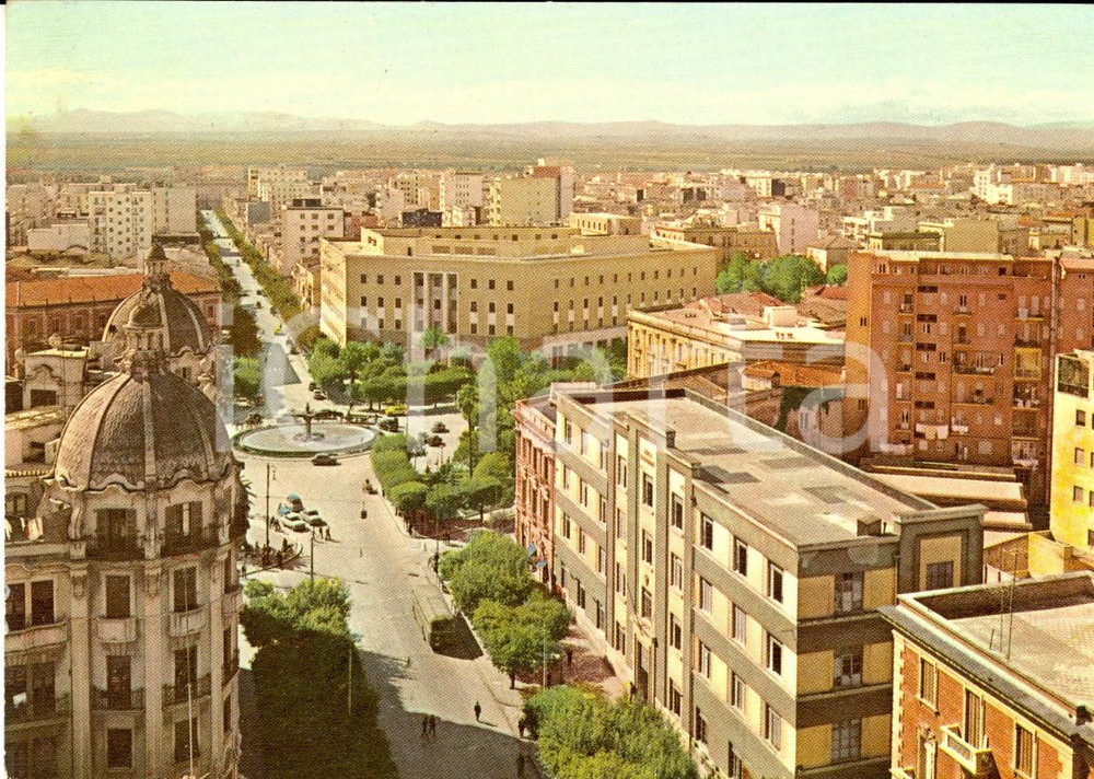 Cartolina originale da collezione 1965 FOGGIA Panorama illustrato Cartolina FG VG 1