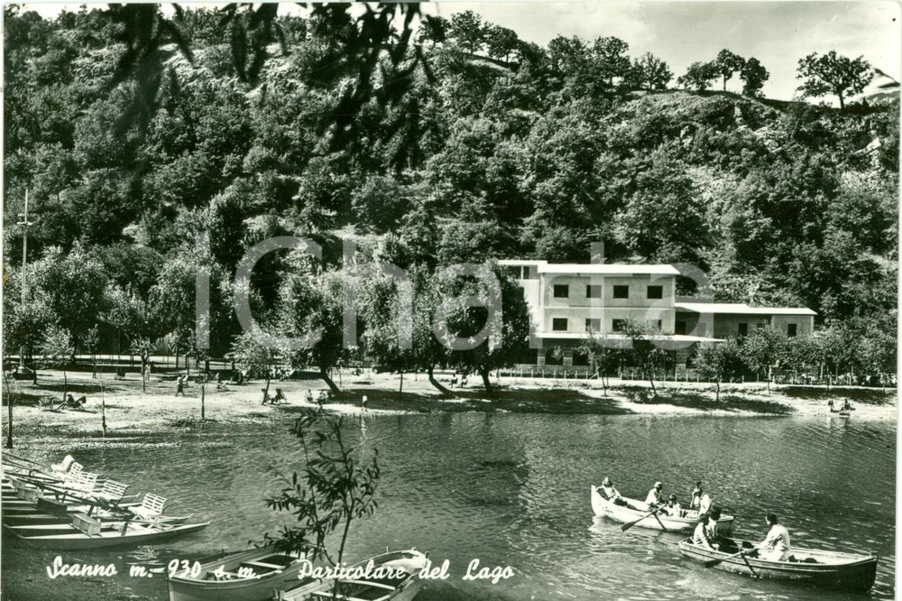 Cartolina originale da collezione 1960 SCANNO AQ Particolare del lago ANIMATA Cartolina FG VG 1