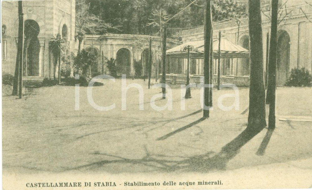 Cartolina originale da collezione 1916 CASTELLAMMARE DI STABIA NA Stab. acque minerali Fotocartolina 1