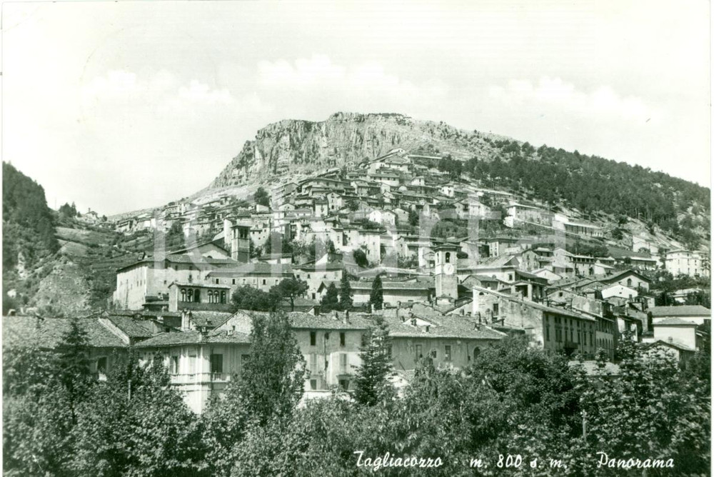 Cartolina originale da collezione 1954 TAGLIACOZZO AQ Panorama della cittÃ  Cartolina FG VG 1