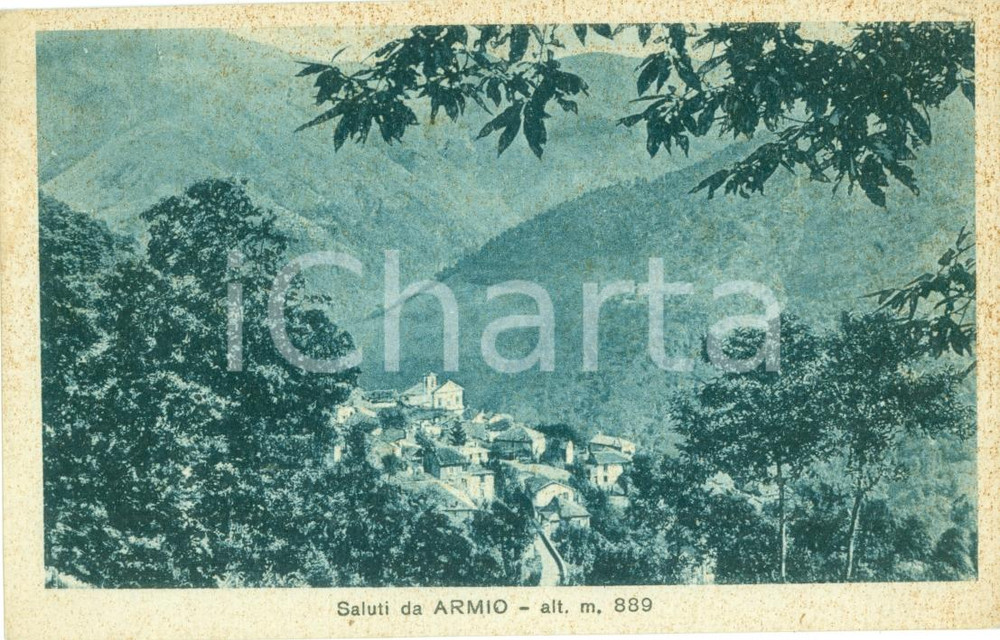 Cartolina originale da collezione 1939 VEDDASCA VA Scorcio dall alto di ARMIO Cartolina FP NV 1