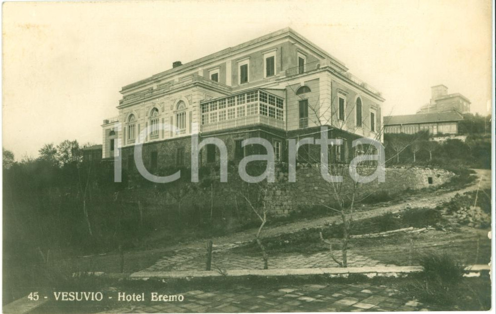 Cartolina originale da collezione 1937 NAPOLI Veduta dell Hotel EREMO sul VESUVIO Cartolina FP VG 1
