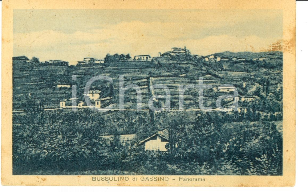 Cartolina originale da collezione 1931 BUSSOLINO DI GASSINO TO Panorama Cartolina FP VG 1