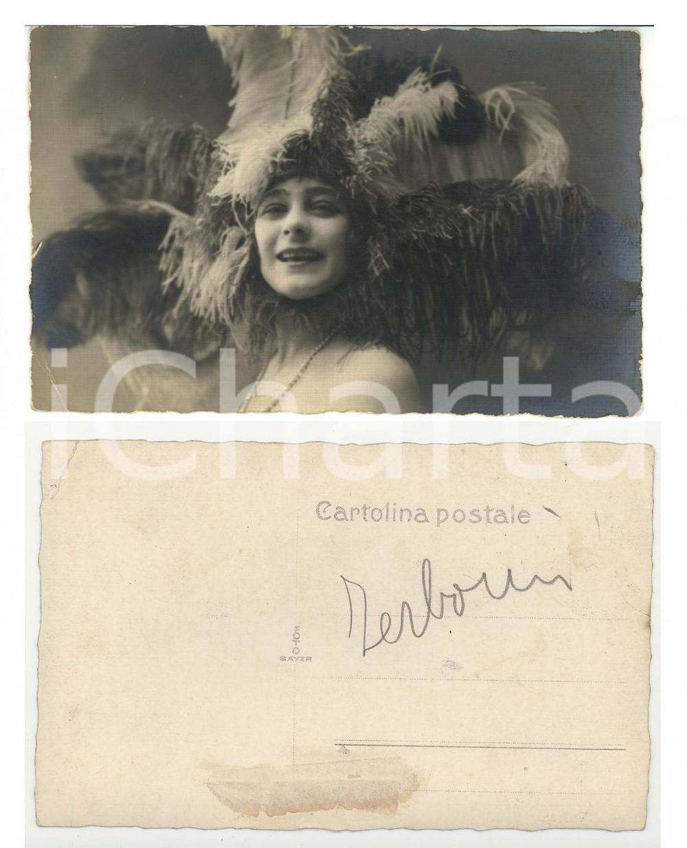 Cartolina originale da collezione 1920 ca Cartolina Nanda PRIMAVERA Attrice operetta (1) 1