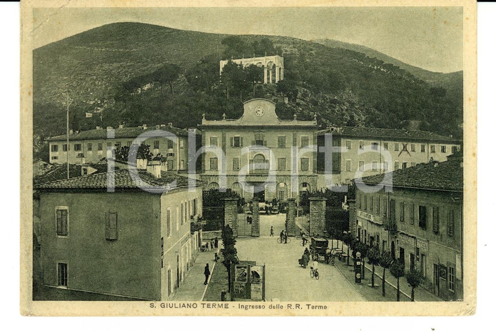 Cartolina originale da collezione 1937 SAN GIULIANO TERME PI Ingresso Regie Terme FG VG 1
