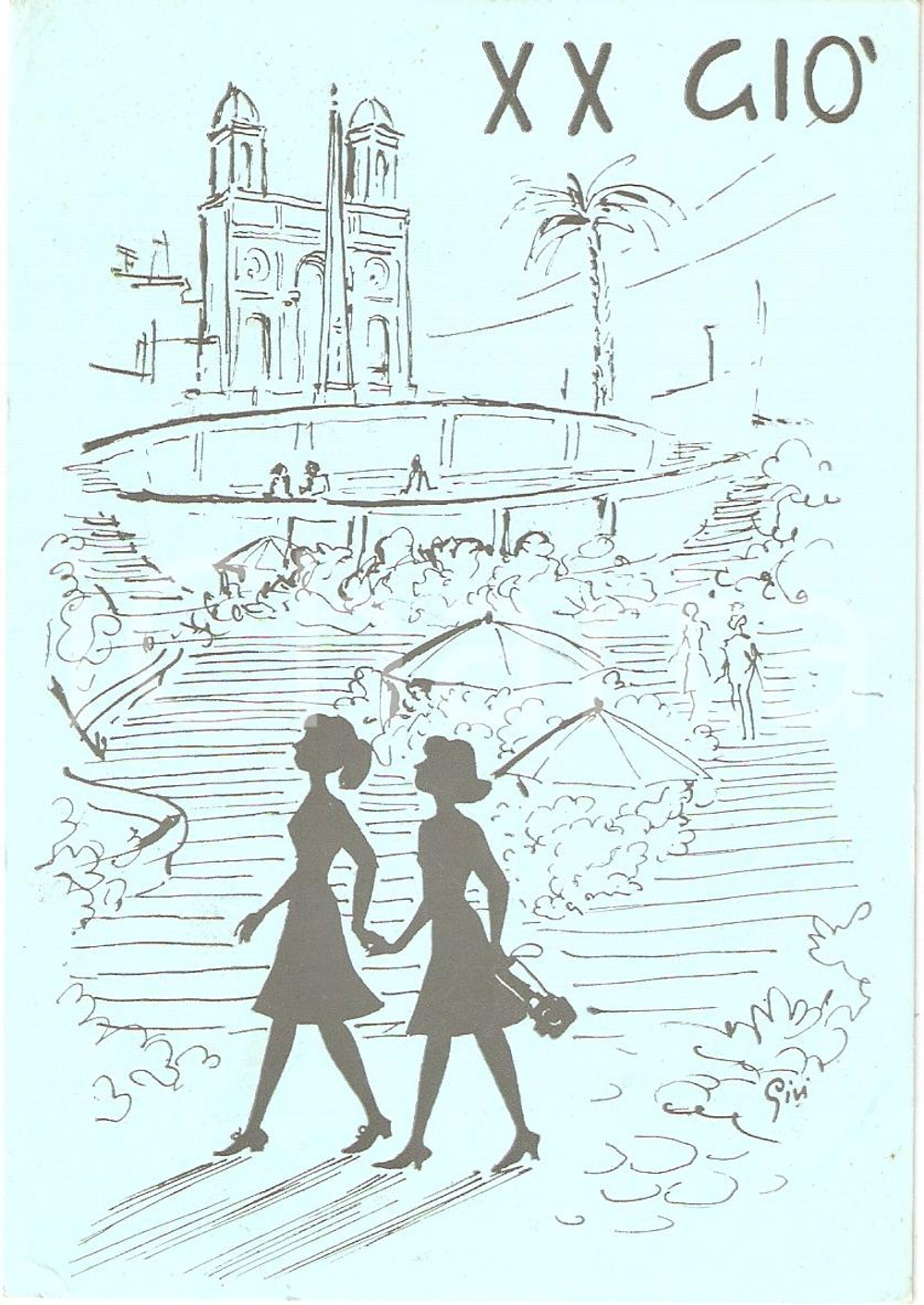 Cartolina originale da collezione 1965 ROMA Gioventù Femminile AZIONE CATTOLICA XX Sez. Giovanissime FG NV 1