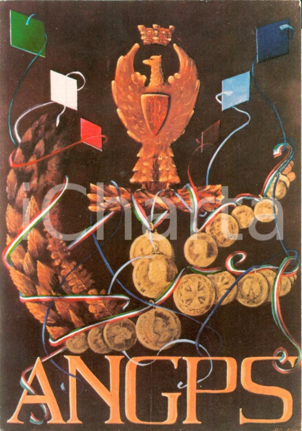 Cartolina originale da collezione 1980 ANGPS Associazione Nazionale Guardie P.S. 1° Decennale ^Cartolina FG NV 1