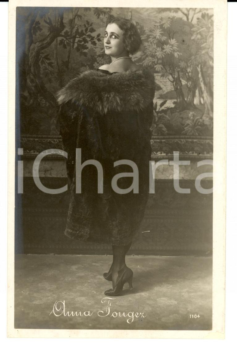 Cartolina originale da collezione 1920 ca Cartolina Anna FOUGEZ Attrice varietÃ  FP NV RARA 1