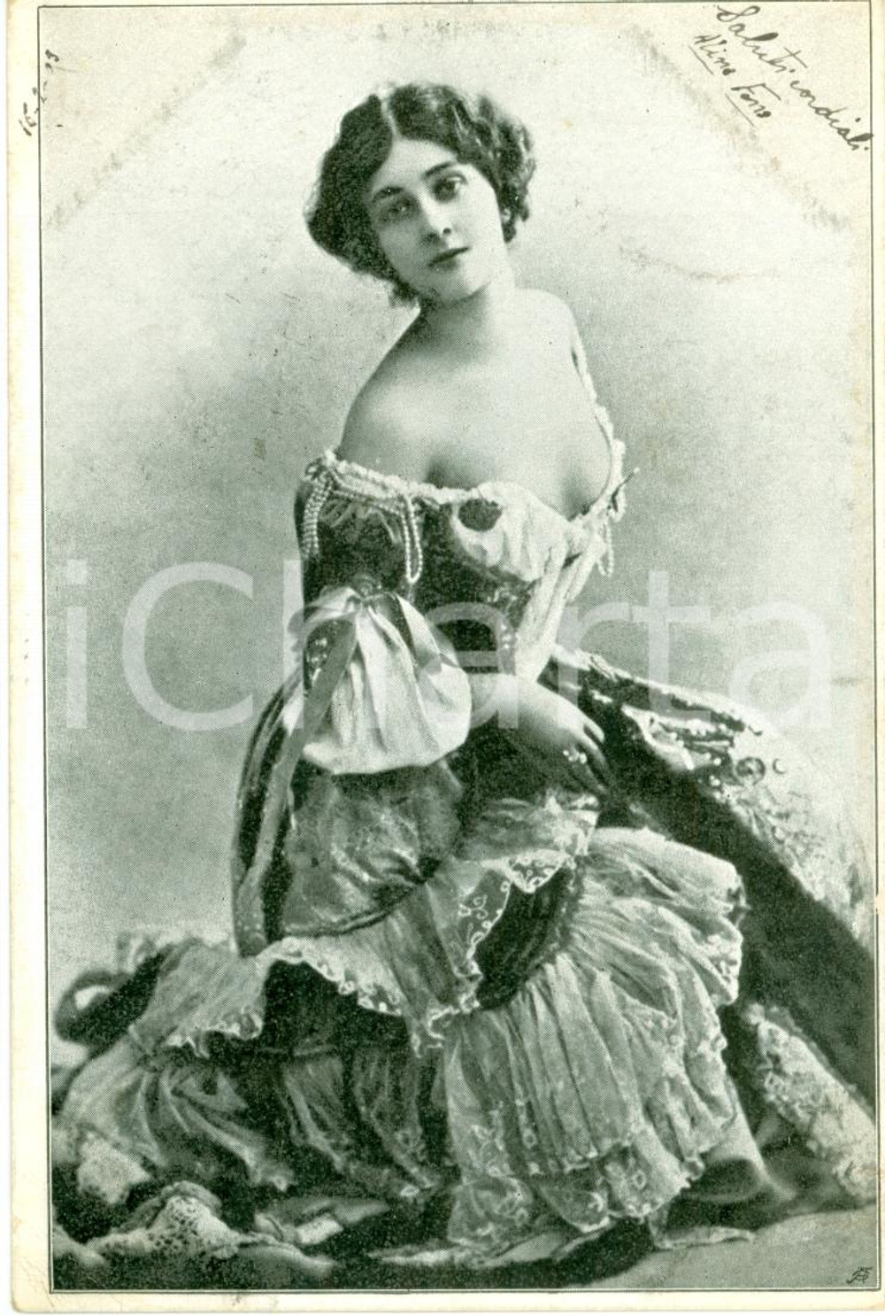 Cartolina originale da collezione 1903 EROTICA VINTAGE Alina FANO Agostino GIOIA DULCETTI *Cartolina FP VG 1