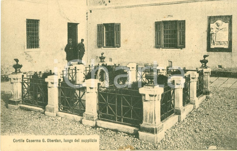 Cartolina originale da collezione 1930 ca TRIESTE Monumento supplizio Caserma OBERDAN Cartolina FP NV 1